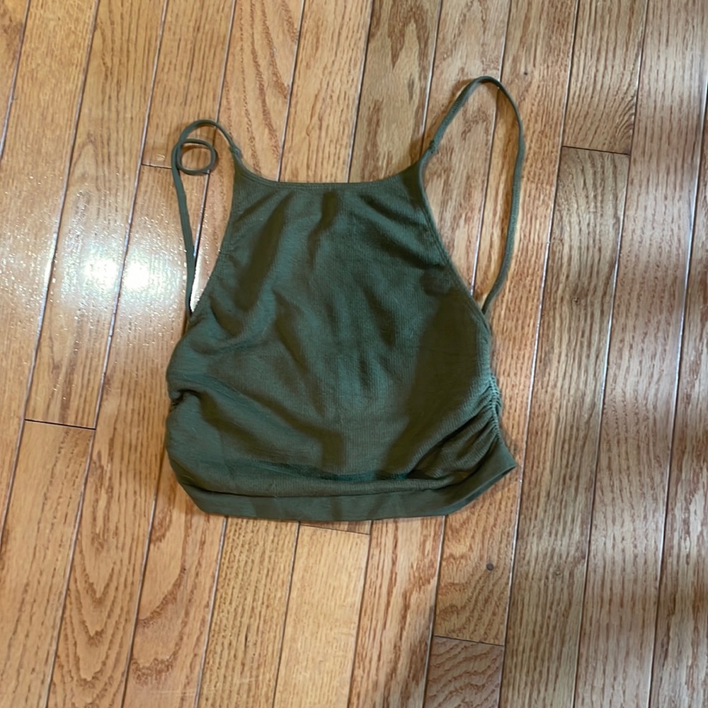 Urban outfitters high neck green crop top